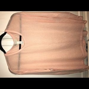 FOREVER21 Blush Pink Sheer Long Sleeve